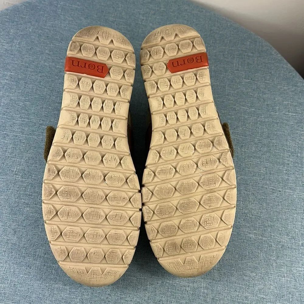 Born Morganite Gray Leather Strap Slip On Shoes Size 9.5 - Picture 7 of 9